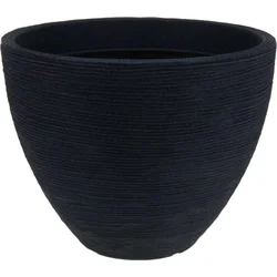 EXCELLENT Rebrovaný kvetináč 40 x 31 cm antracitový