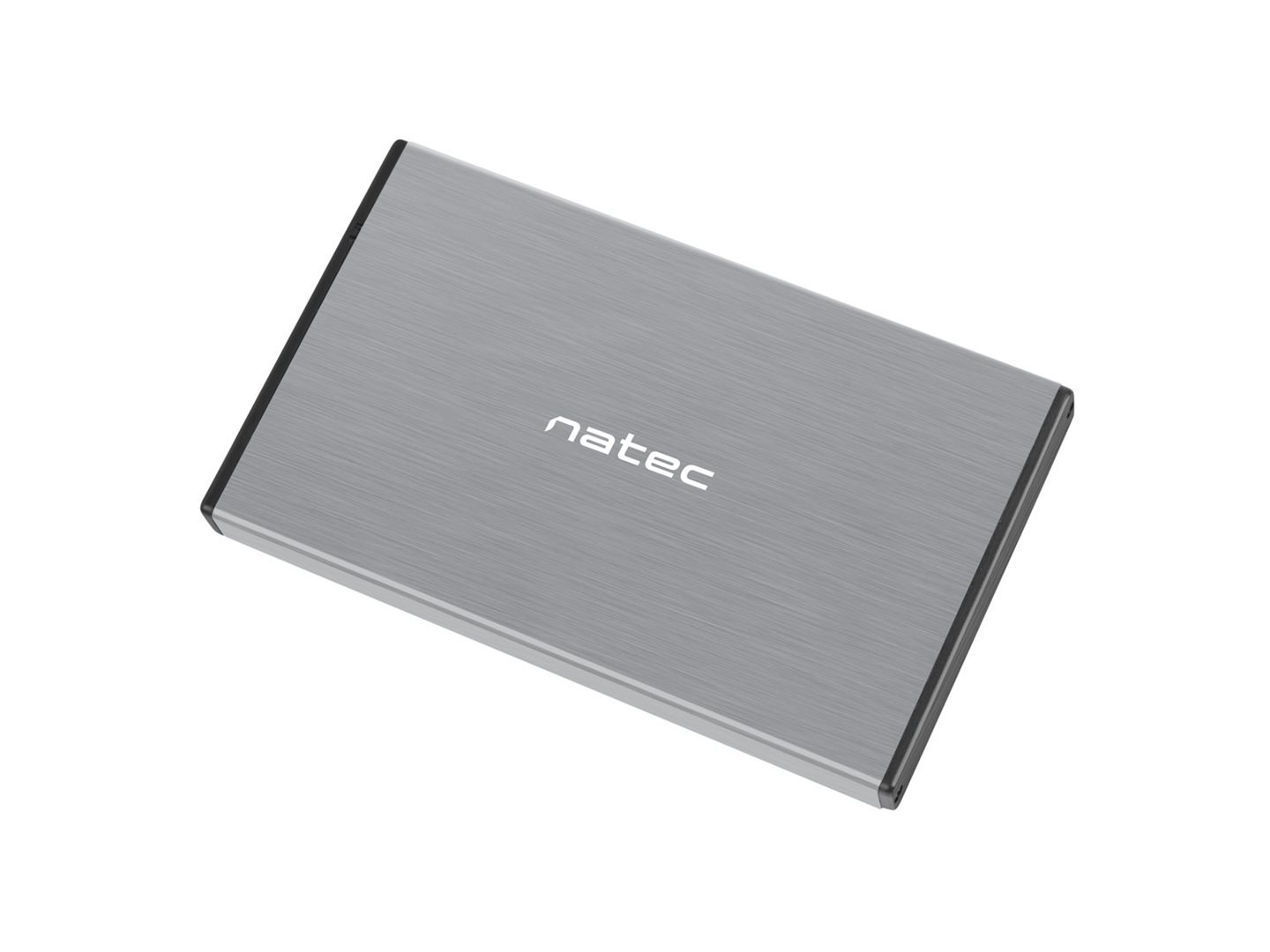 Externý HDD box Natec 2,5" USB 3.0 Rhino Go, sivý, hliníkové telo