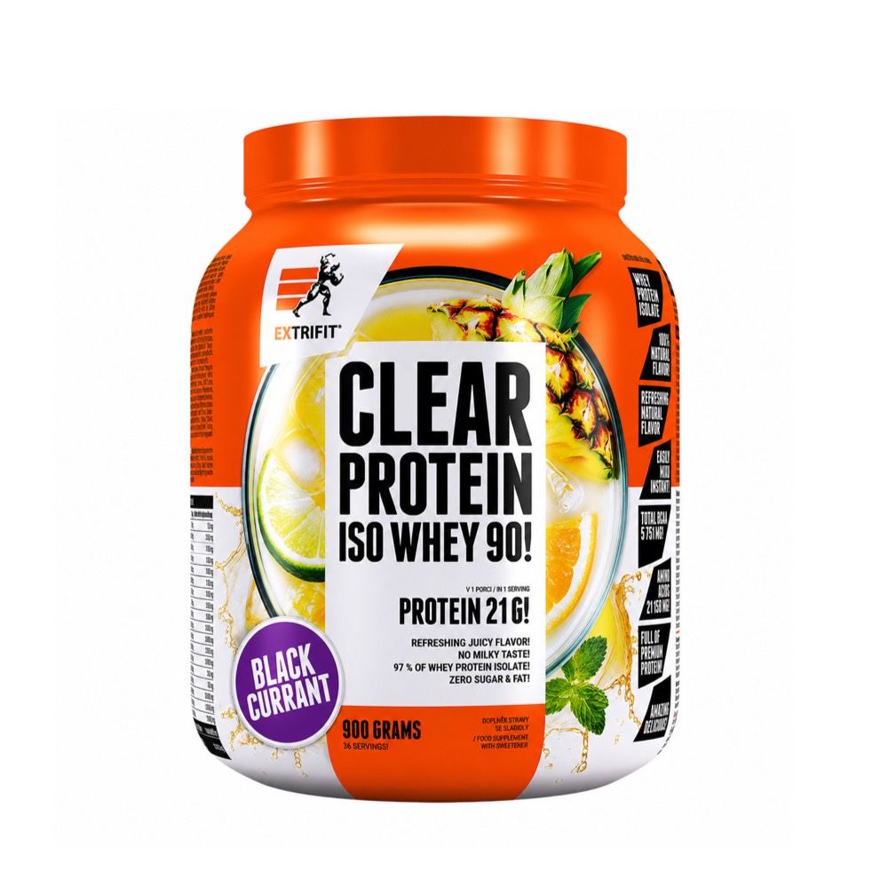 Extrifit Clear Protein Iso Whey 90! 900 g čierny ríbezle