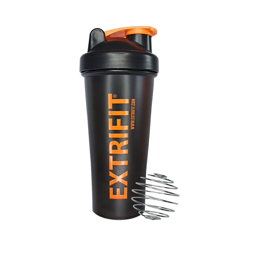 Extrifit Šejkr 600 ml černý, oranžové logo