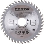 Festa Kotouč pilový do dřeva TCT, O 115 x 2,8 x 22,2 mm, 40 zubů