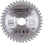 Festa Kotouč pilový do dřeva TCT, O 125 x 2,8 x 22,2 mm, 40 zubů
