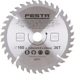 Festa Kotouč pilový do dřeva TCT, O 160 x 2,8 x 20 mm, 36 zubů