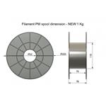 Filament PM 1.75 PETG 1kg, transparentná F175PETG_TR