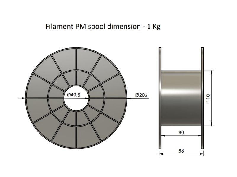 Filament PM tisková struna/filament 1,75 ASA černá, 0,75 kg