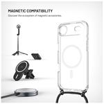 FIXED MagPure puzdro na krk s čiernou šnúrkou pre Apple iPhone Air