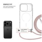 FIXED MagPure puzdro na krk s ružovou šnúrkou pre Apple iPhone 17 Pro