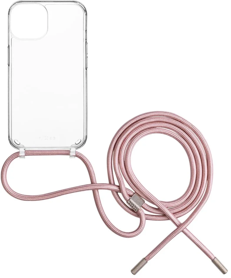 FIXED Pure Neck puzdro s ružovou šnúrkou pre Apple iPhone 15 Pro Max