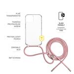 FIXED Pure Neck puzdro s ružovou šnúrkou pre Samsung Galaxy A14/A14 5G