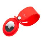 Fixed silikonové pouzdro s popruhem Silky pro Apple AirTag, červené