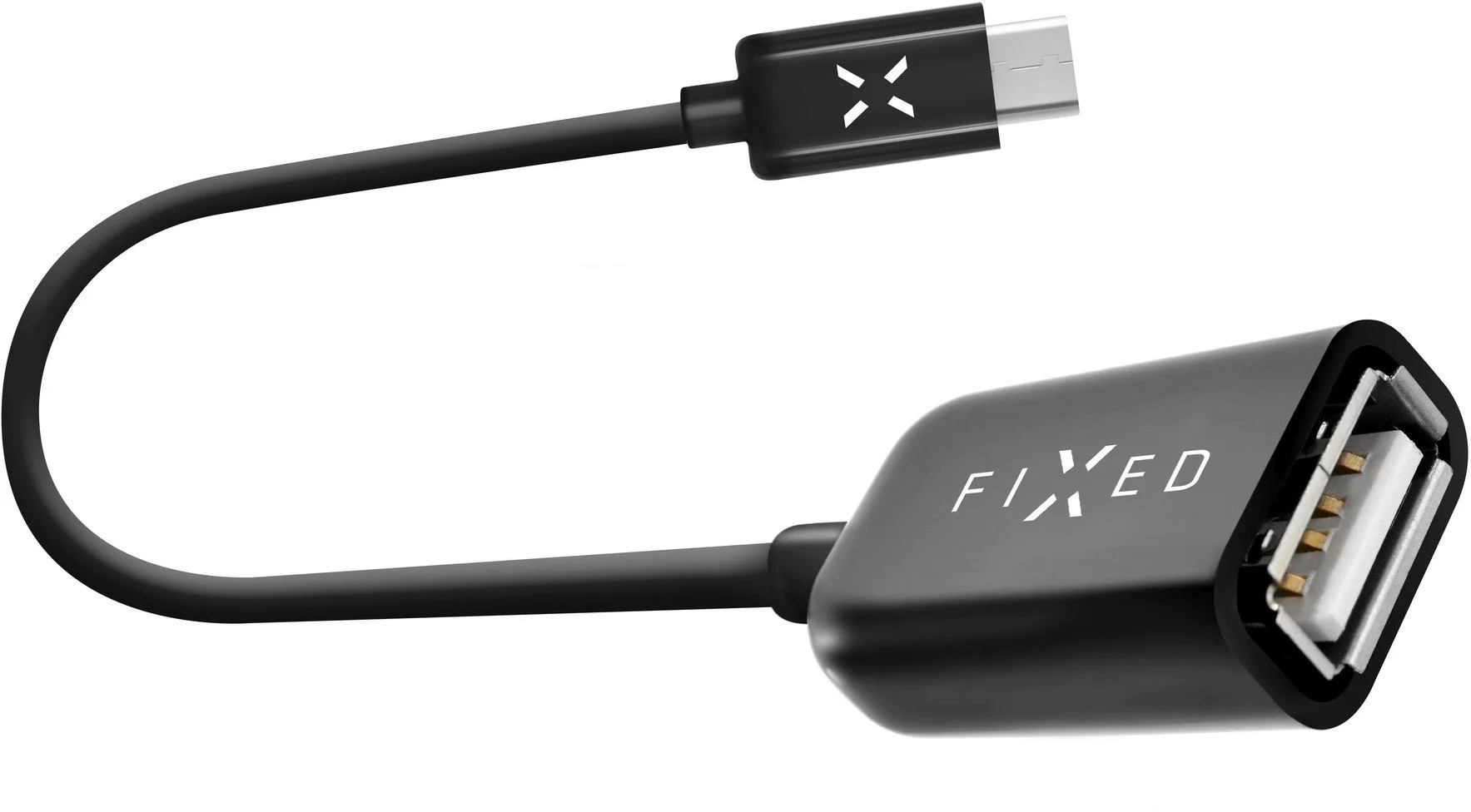 FIXED USB-C OTG adaptér pre mobilné telefóny a tablety, USB 2.0, čierny