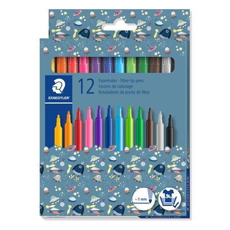 Fixy STAEDTLER "Pattern Mix", mix vzorov, 12 farieb, umývateľné 325 PMC12