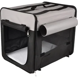 Flamingo Přepravka pro psy Smart Top Plus  černo-šedá 64x46x53cm