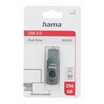 Flash disk Hama USB 3.0 Rotate, 256 GB, 70 MB/s, petrolejovo modrý