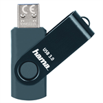 Flash disk Hama USB 3.0 Rotate, 32 GB, 70 MB/s, petrolejovo modrý