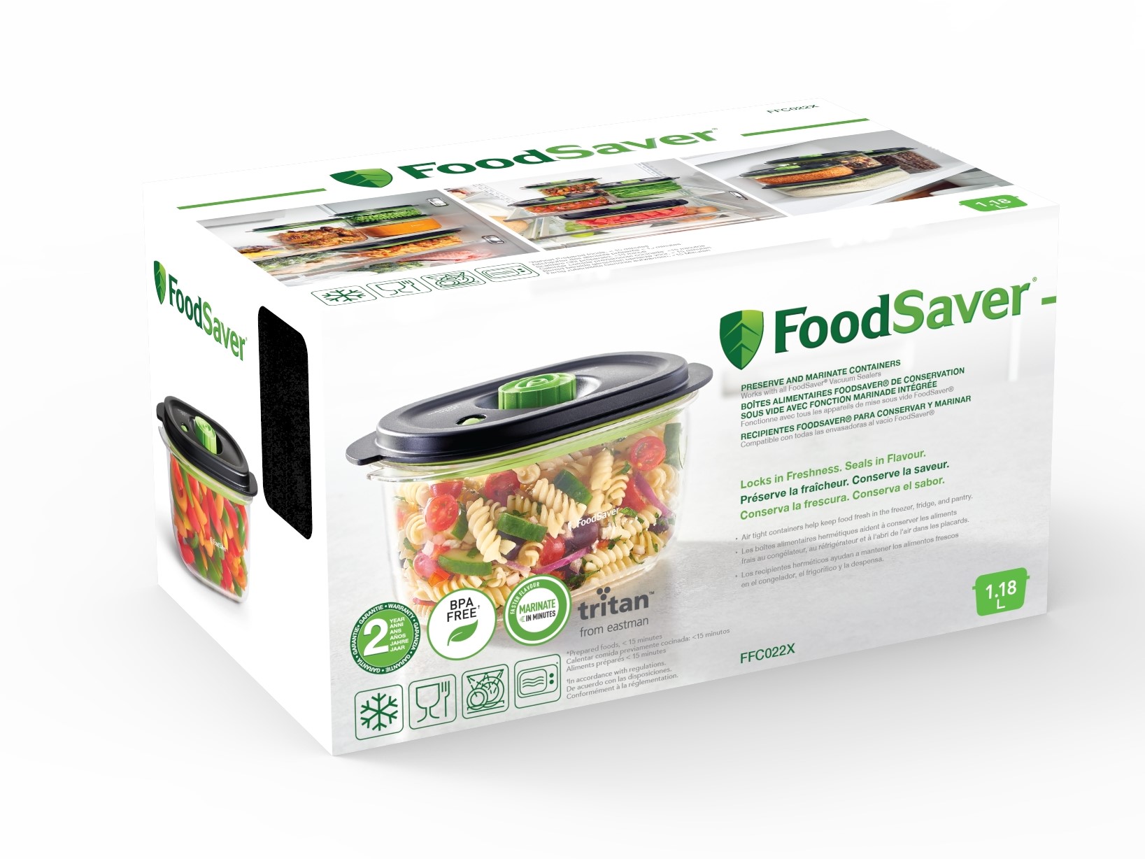 FoodSaver FFC022X Nádoba na čerstvé potraviny pre zváračky, 1,2 l
