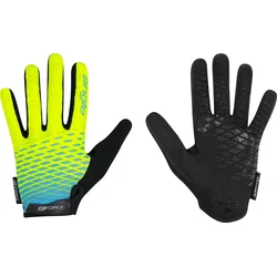 FORCE KID MTB ANGLE letní rukavice, fluo-modré vel.M