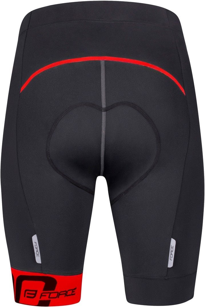 FORCE kraťasy do pasu s vložkou B30, črn-červené vel.S
