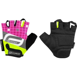 FORCE SQUARE KID, fluo ružové rukavice veľkosť M