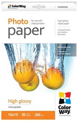Fotografický papier ColorWay/ vysoko lesklý 200g/m2, 10x15/ 50 ks