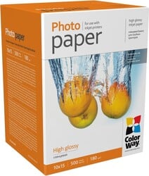 Fotopapier ColorWay / vysoký lesk 180 g/m², 10 × 15 / 500 kusov