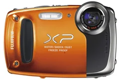 FUJIFILM kompakt FinePix XP50, 14MPix, 5x zoom, 2,7" LCD, Full HD video, oranžový