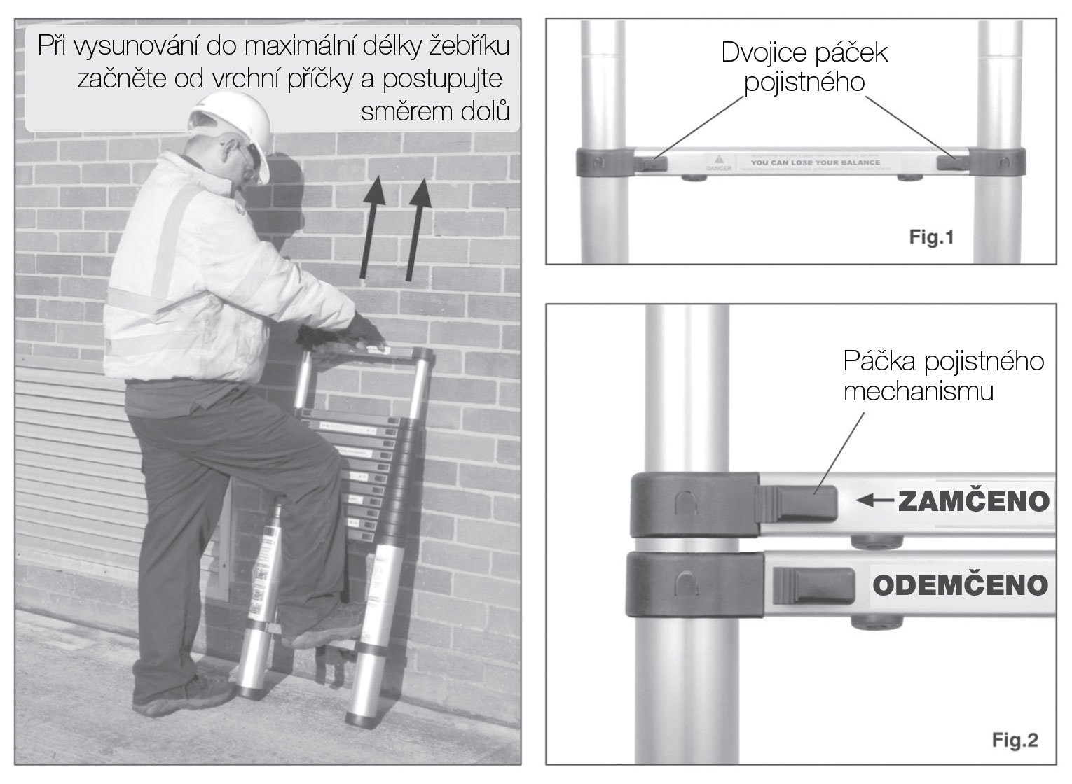G21 GA-TZ9-2,6M Teleskopický rebrík
