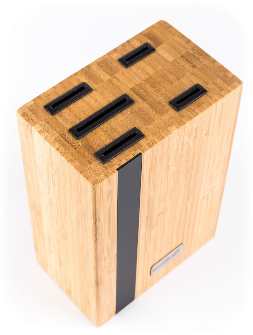 G21 Gourmet Rustic sada nožov 5 ks bambusový blok