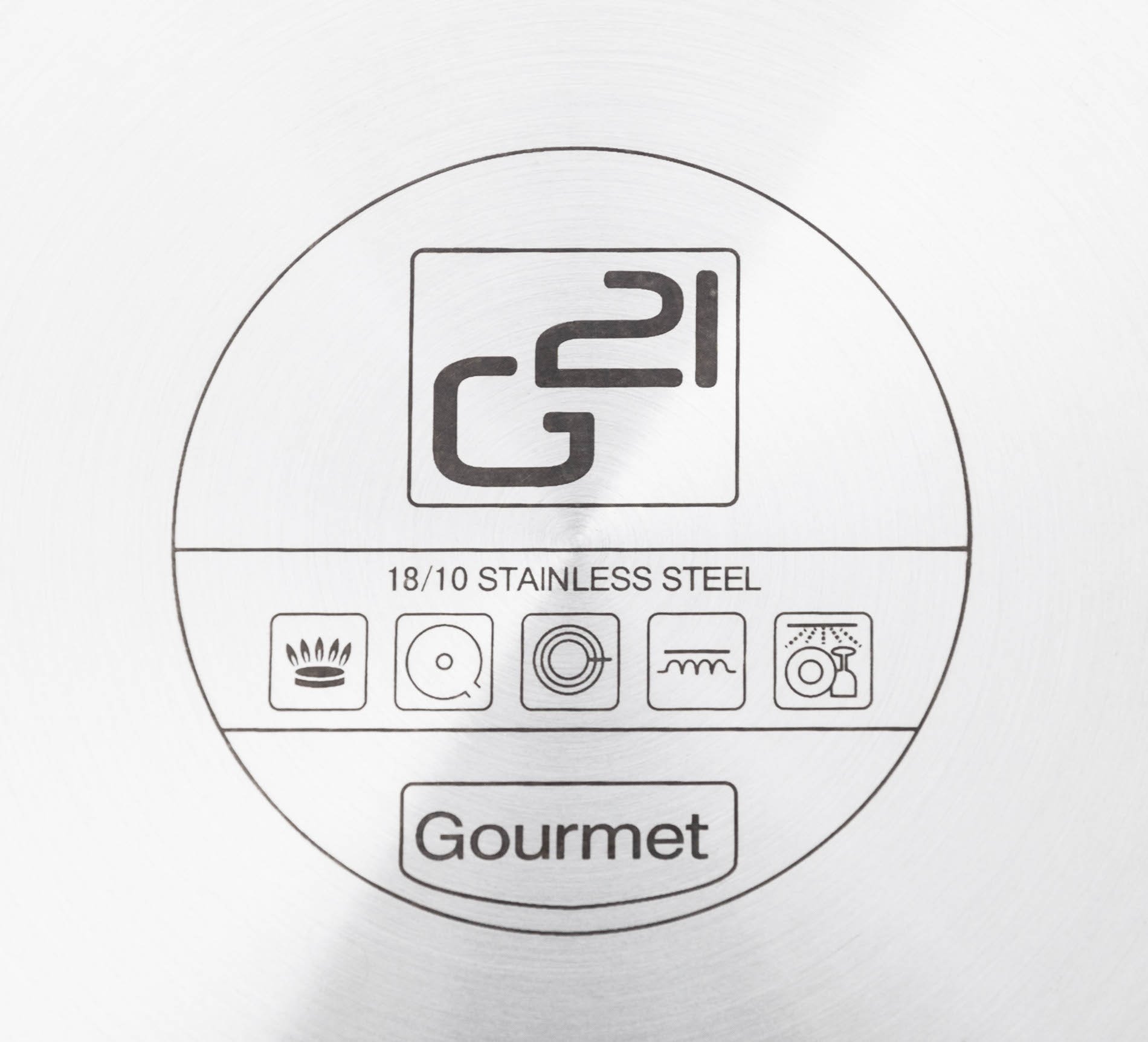 G21 Hrniec Gourmet Magic s cedníkom 28 cm s pokrievkou, nerez G21-002N