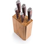 G21 Sada nožov Gourmet Nature 5 ks bambusový blok