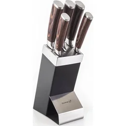 G21 Sada nožů Gourmet Dynamic 5 ks + černo-nerezový blok