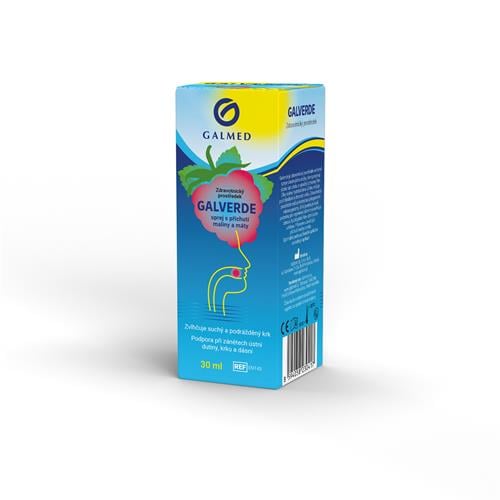 GALMED GALVERDE Sprej s príchuťou malín a mäty, 30 ml
