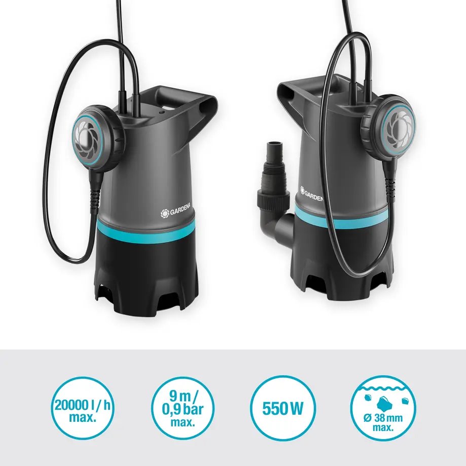 Gardena 09017-47 Čerpadlo odvoňovací pro znečištěnou vodu 20000 BASIC