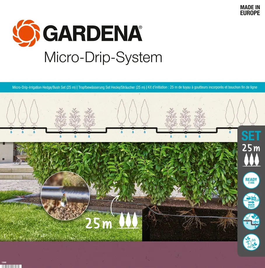 Gardena 13500-20 MDS štartovacia sada pre živé ploty/kríky 25 m