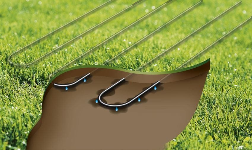 Gardena 1389-20 Micro-Drip-System - štartovacia sada - kvapková závlaha pre rastliny v radoch, podzemná kvapkacia hadica 13,7 mm