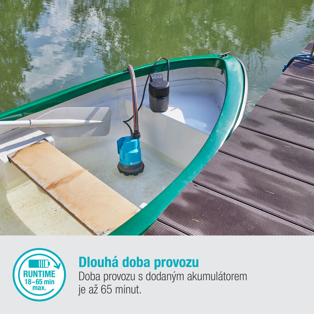Gardena 14600-20 Ponorné čerpadlo na čistú vodu 2000/2 18V P4A - sada