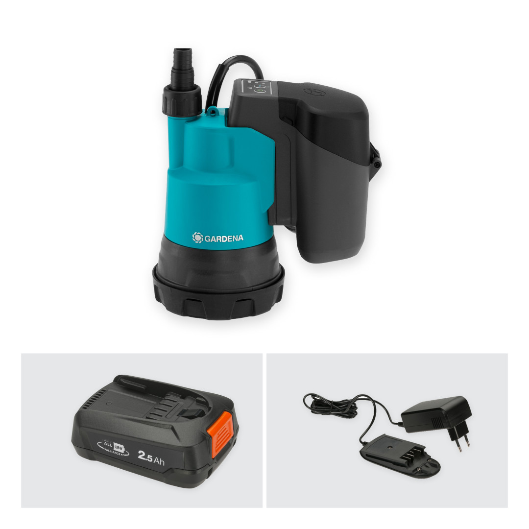 Gardena 14600-20 Ponorné čerpadlo na čistú vodu 2000/2 18V P4A - sada