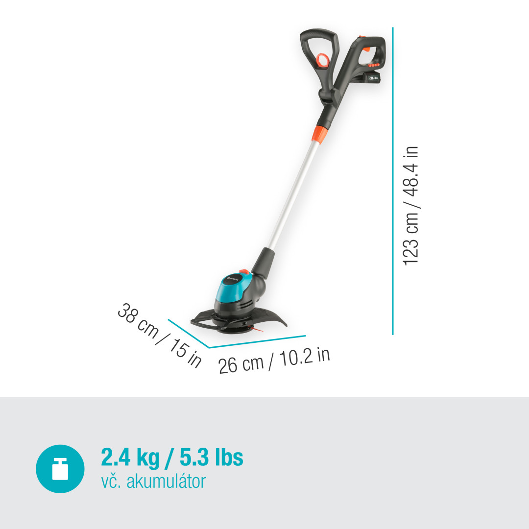 Gardena 14700-20 Aku trimmer EasyCut 23/18V P4A - sada
