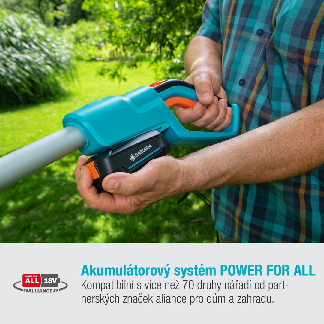 Gardena 14732-20 Tel. nůžky na živý plot THS 42/18V-P4A - sada