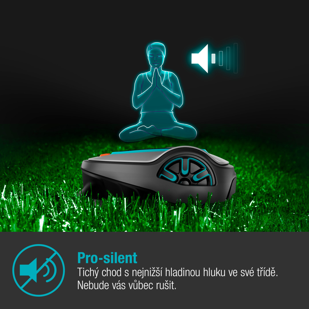 Gardena 19704-72 Robotická sekačka smart SILENO life 1500m2