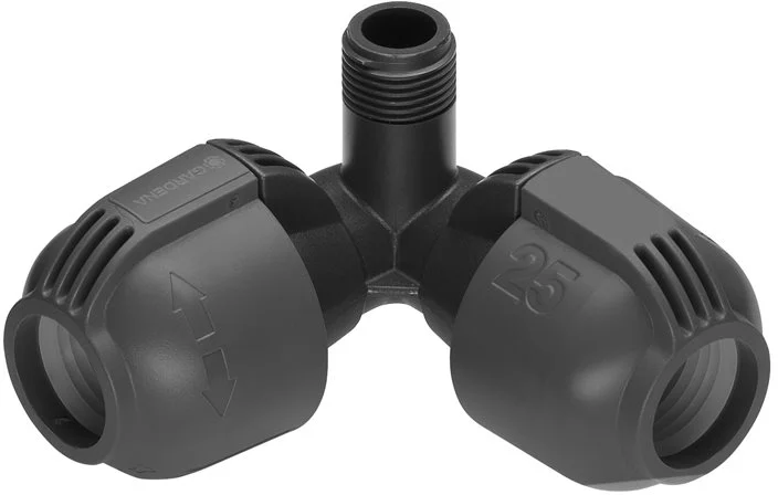 Gardena 2782-20 L-kus 25 mm x 1/2" vonkajší závit, rohová prípojka postrekovača