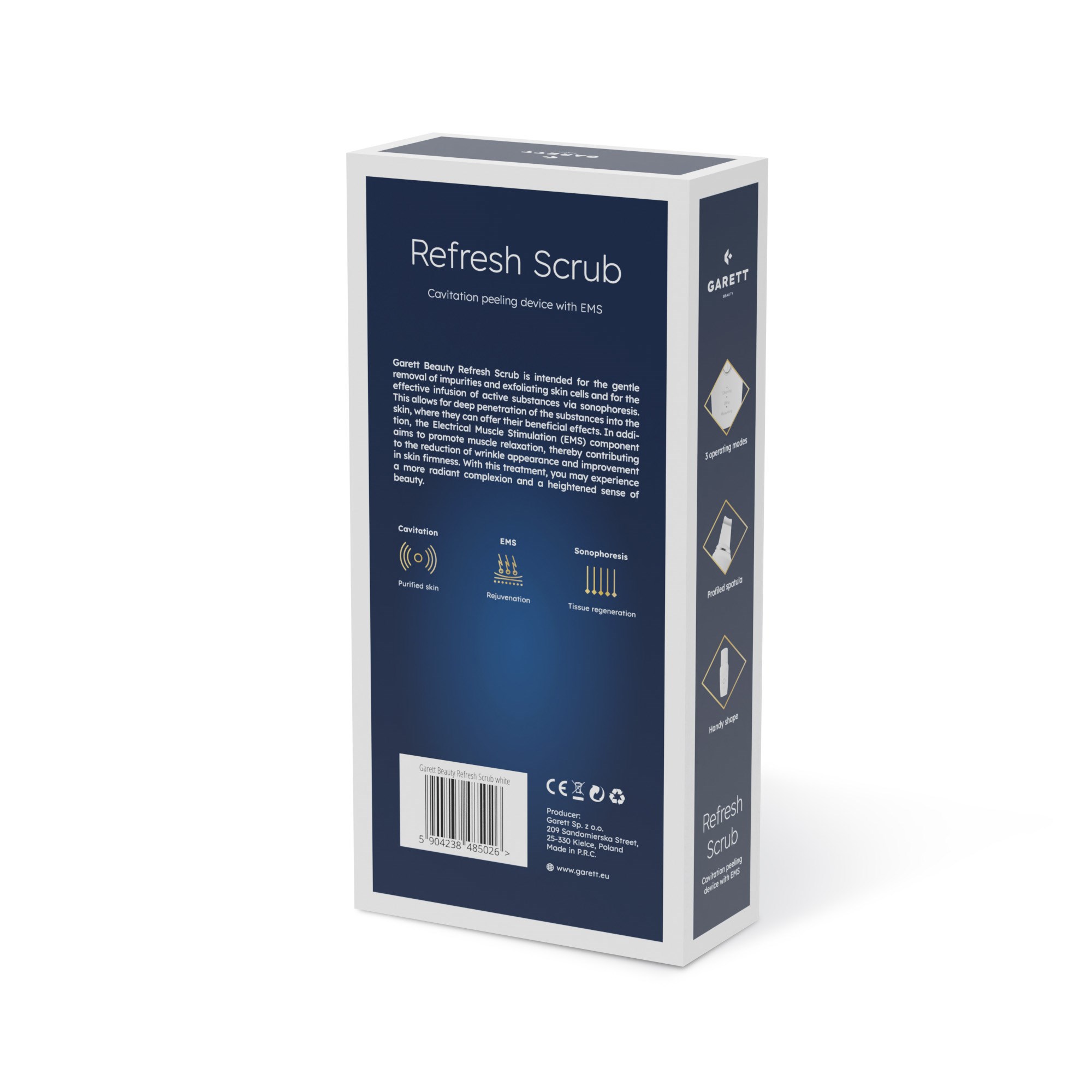 Garett Beauty Refresh Scrub - multifunkčný ultrazvukový peeling