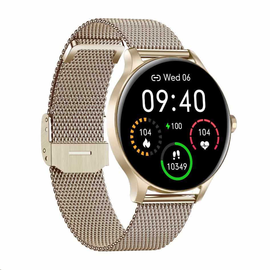 Garett Smartwatch Classy zlatá, ocel