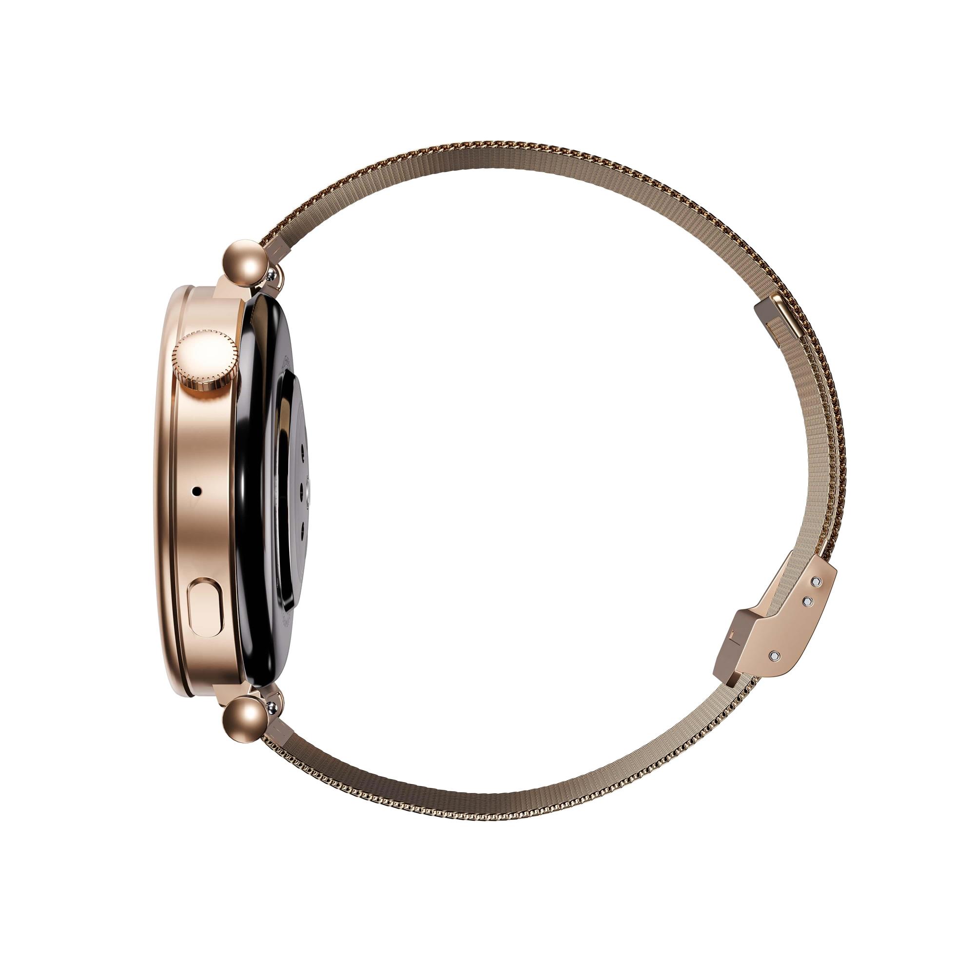 Garett Smartwatch ROSE gold, Mesh steel