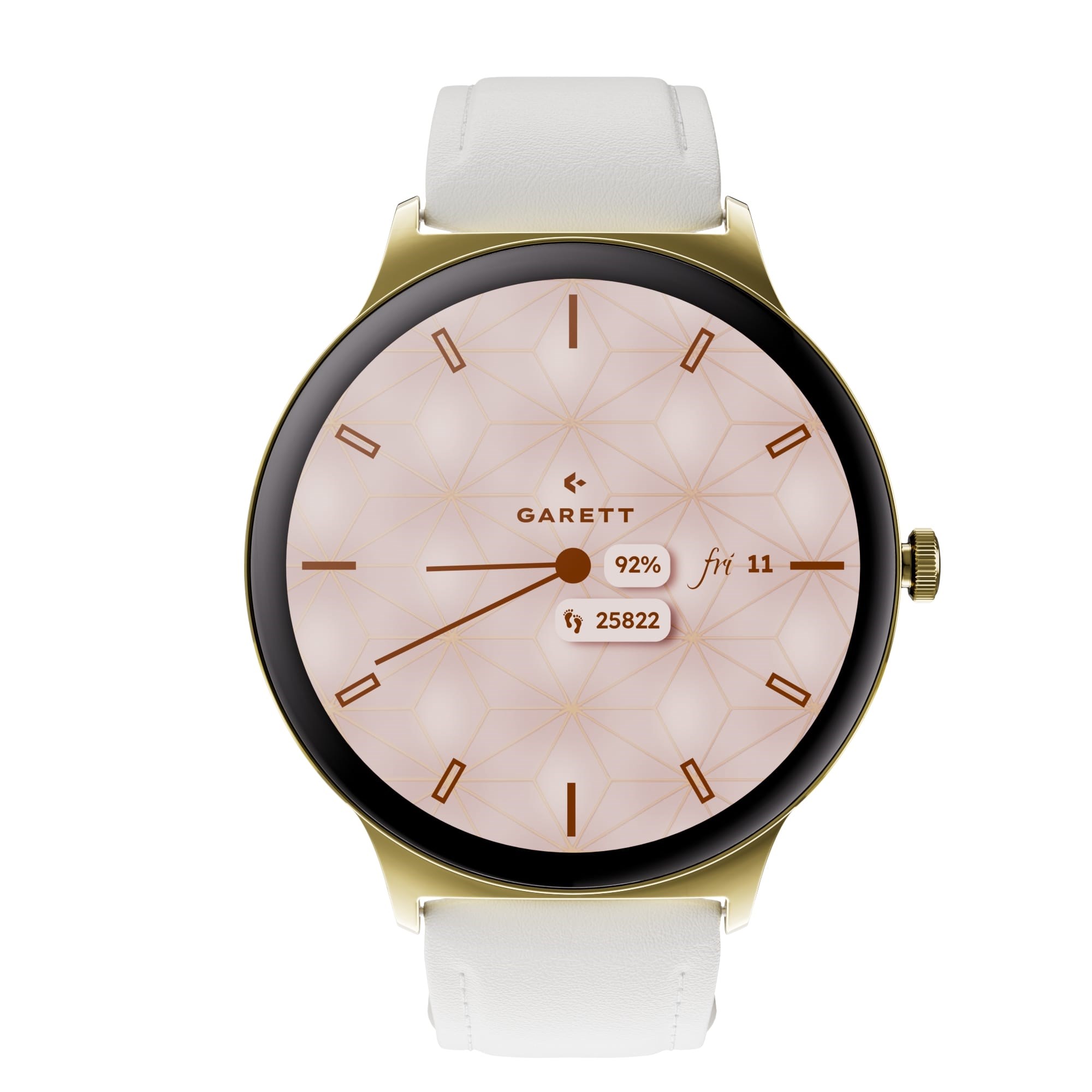 Garett Smartwatch Verona 2 zlatá, gold SOLID steel
