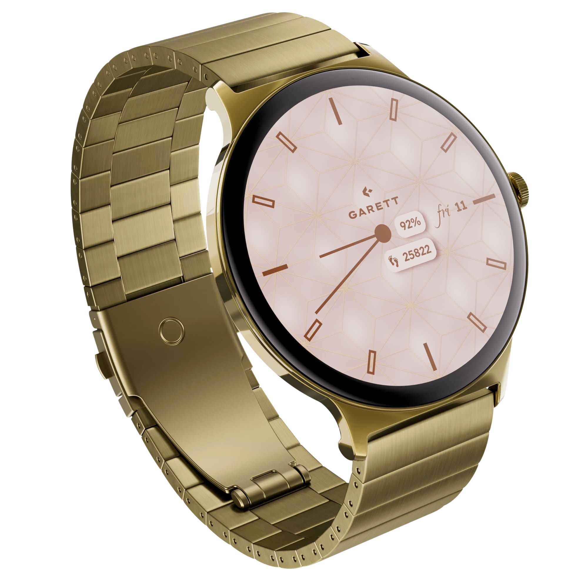 Garett Smartwatch Verona 2 zlatá, gold SOLID steel