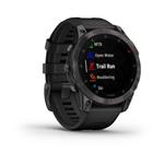 Garmin epix Sapphire, Titan Black/ Black Silicone Band