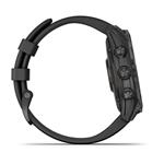Garmin epix Sapphire, Titan Black/ Black Silicone Band