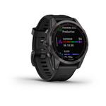 Garmin fenix 7S Sapphire Solar, Titan Carbon Gray / Black Band