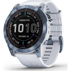 Garmin fenix 7X Sapphire Solar, Titan Blue  / White Band